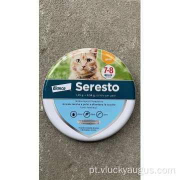 Colar de gato de gato de gato de cachorro ajustável colares naturais de pulgas para cães pulgas e prevenção de carrapatos com 8 meses